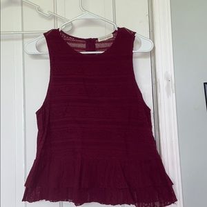 Maroon Lace Tank!